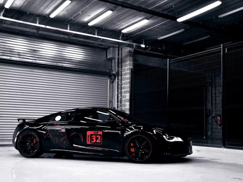 audi, black, sport, r8, tuning, v10