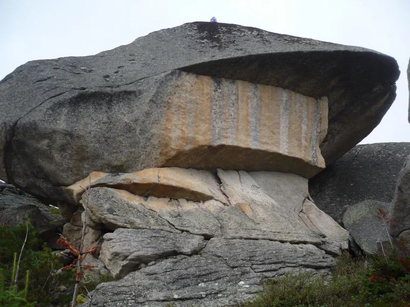 камень, похож, гриб, скала