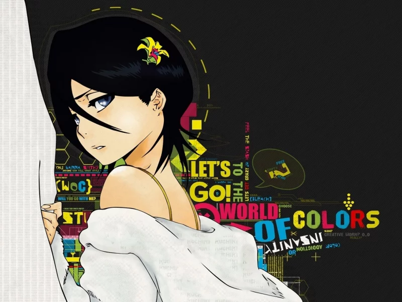 девушка, girl, блич, bleach, арт, rukia kuchiki, рукия кучики