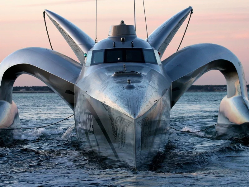 earthrace, stealth, hightech, yacht