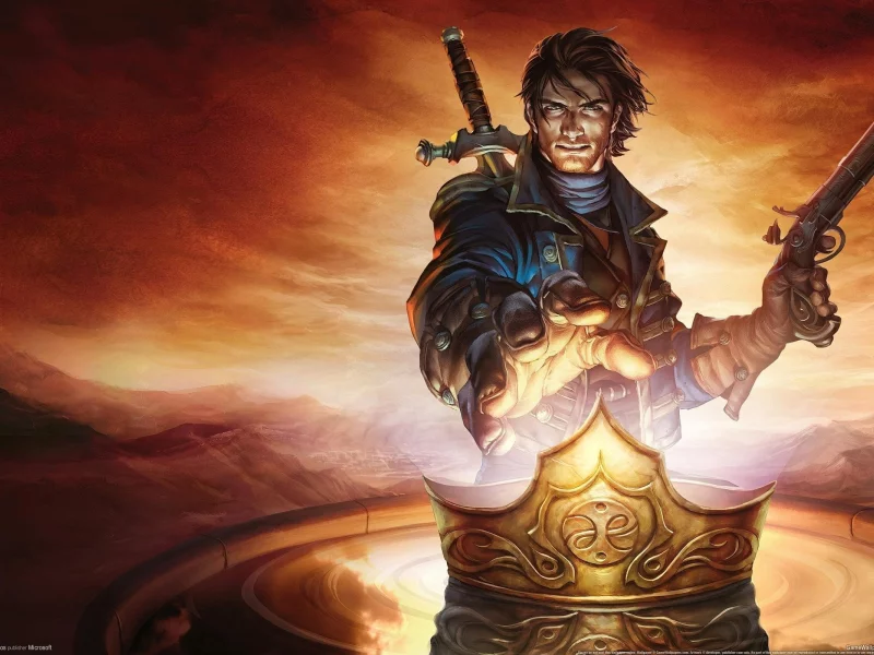fable, корона, пистолет