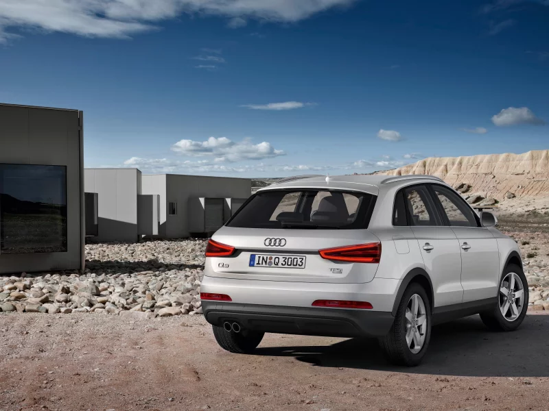 audi, silver, q3