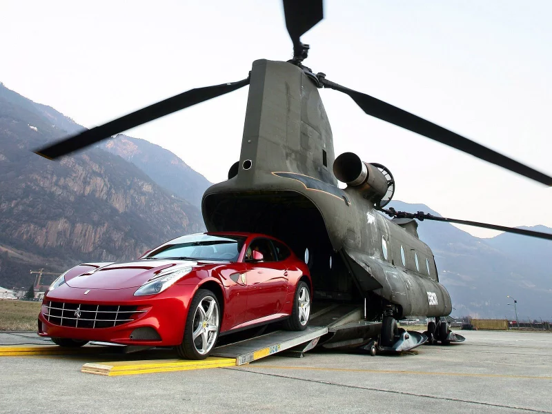 ff, вертолёт, ferrari, 2012