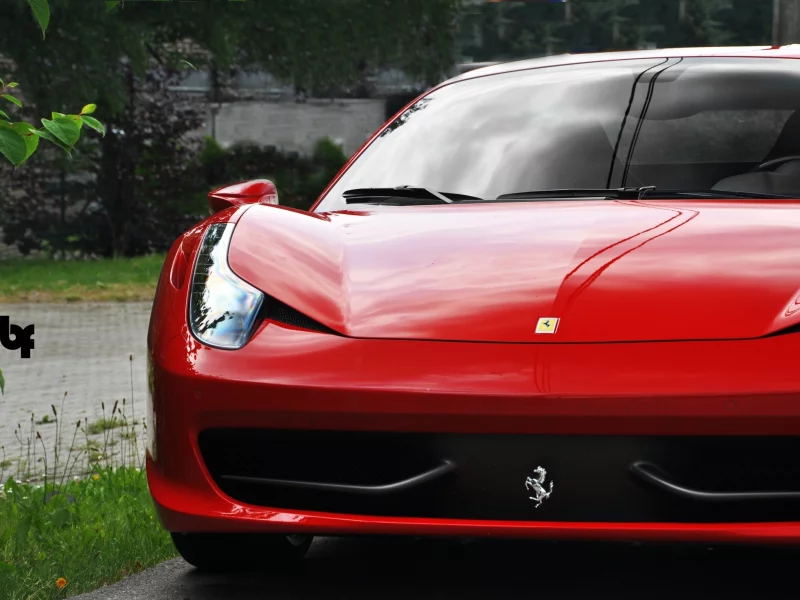 суперкар, италия, 458, зелень, фара, ferrari, красный, феррари, bf, перед, italia
