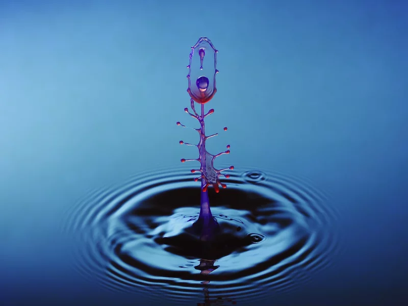 вода, collision, капля