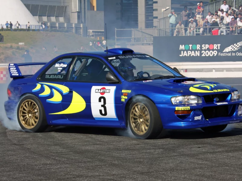 speed, blue, subaru, скорость, drift, дорога, поворот