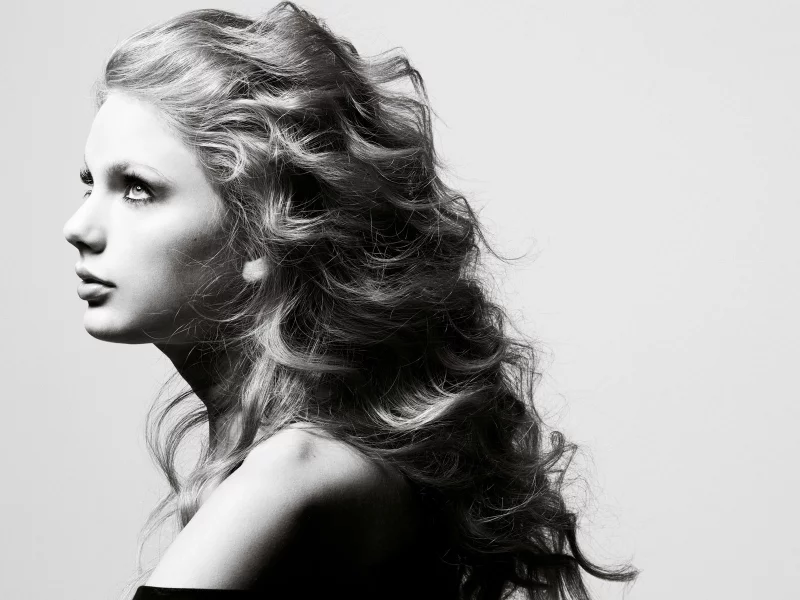 губы, волосы, лицо, плечо, глаза, taylor swift, фото, певица, чёрно-белое, актриса