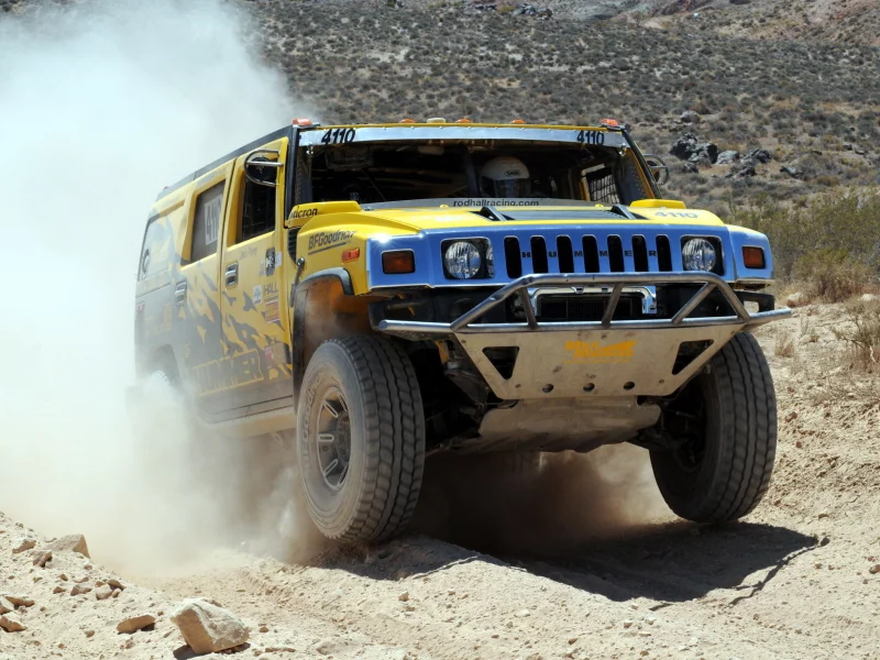 пыль, h2, внедорожник, хаммер, желтый, hummer, race truck,