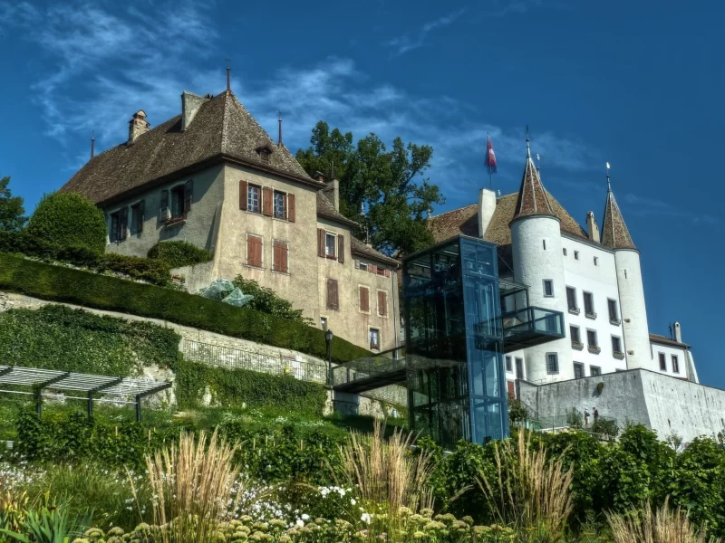 nyon, switzerland, замок