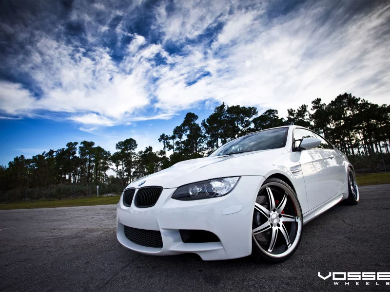 vossen, диски, деревья, bmw, небо