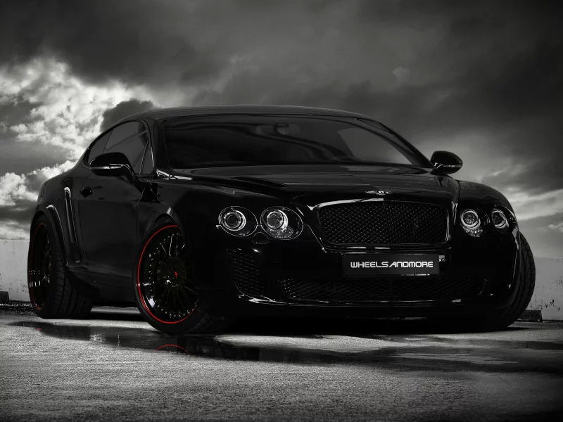 bentley continental, черный бентли, обои бентли