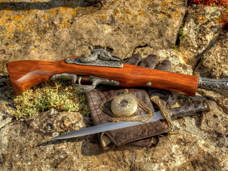 мушкет, оружие, кинжал