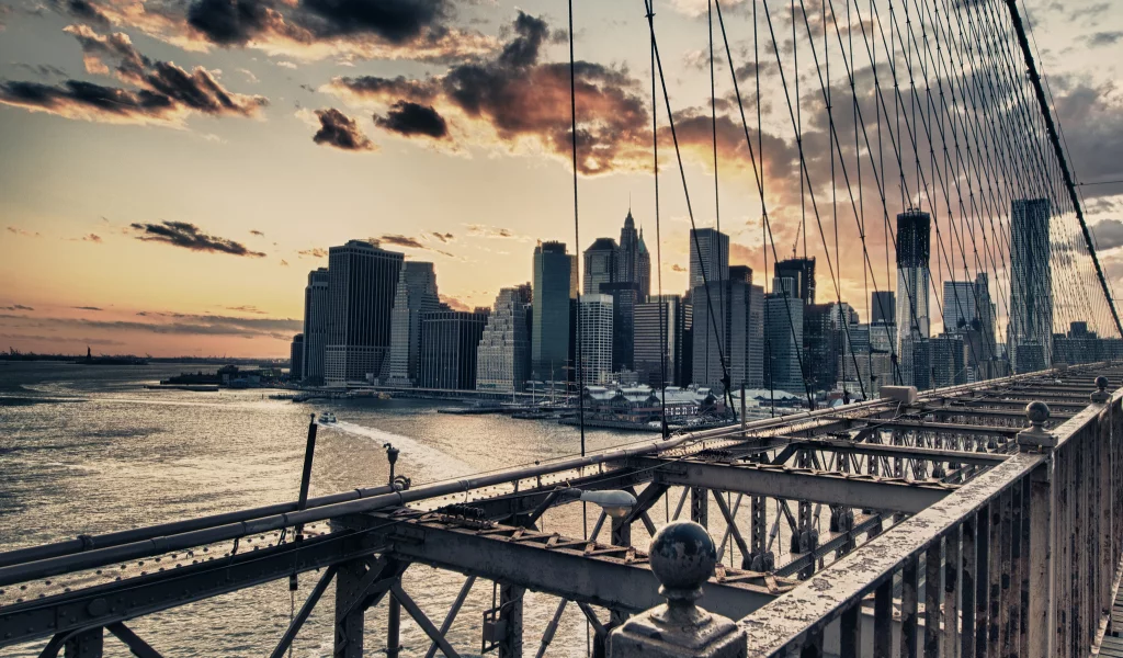 usa, nyc brooklyn bridge, new york