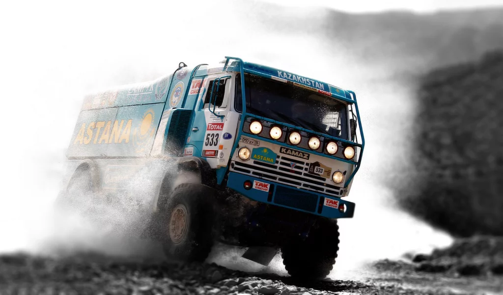 kamaz, передок, dakar, машина, rally, грузовик, камаз, синий