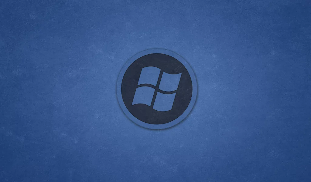 синий, круг, windows, лого, logo, винда, темноватый фон
