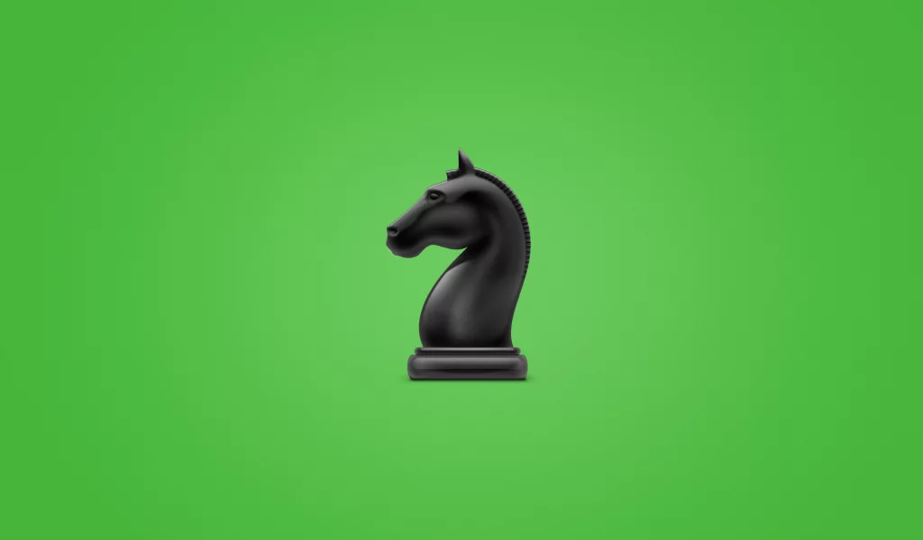 horse, минимализм, конь, зеленоватый фон, шахматы, chess