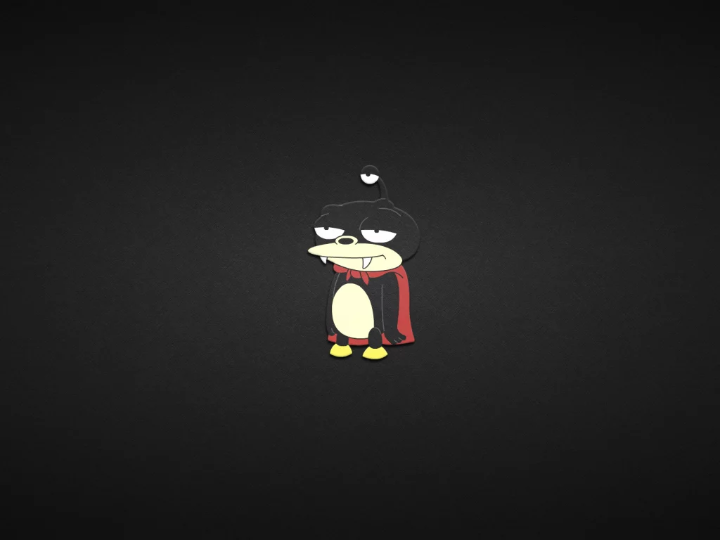 ни__бблер, futurama, зубастик, nibbler, черный фон, футурама