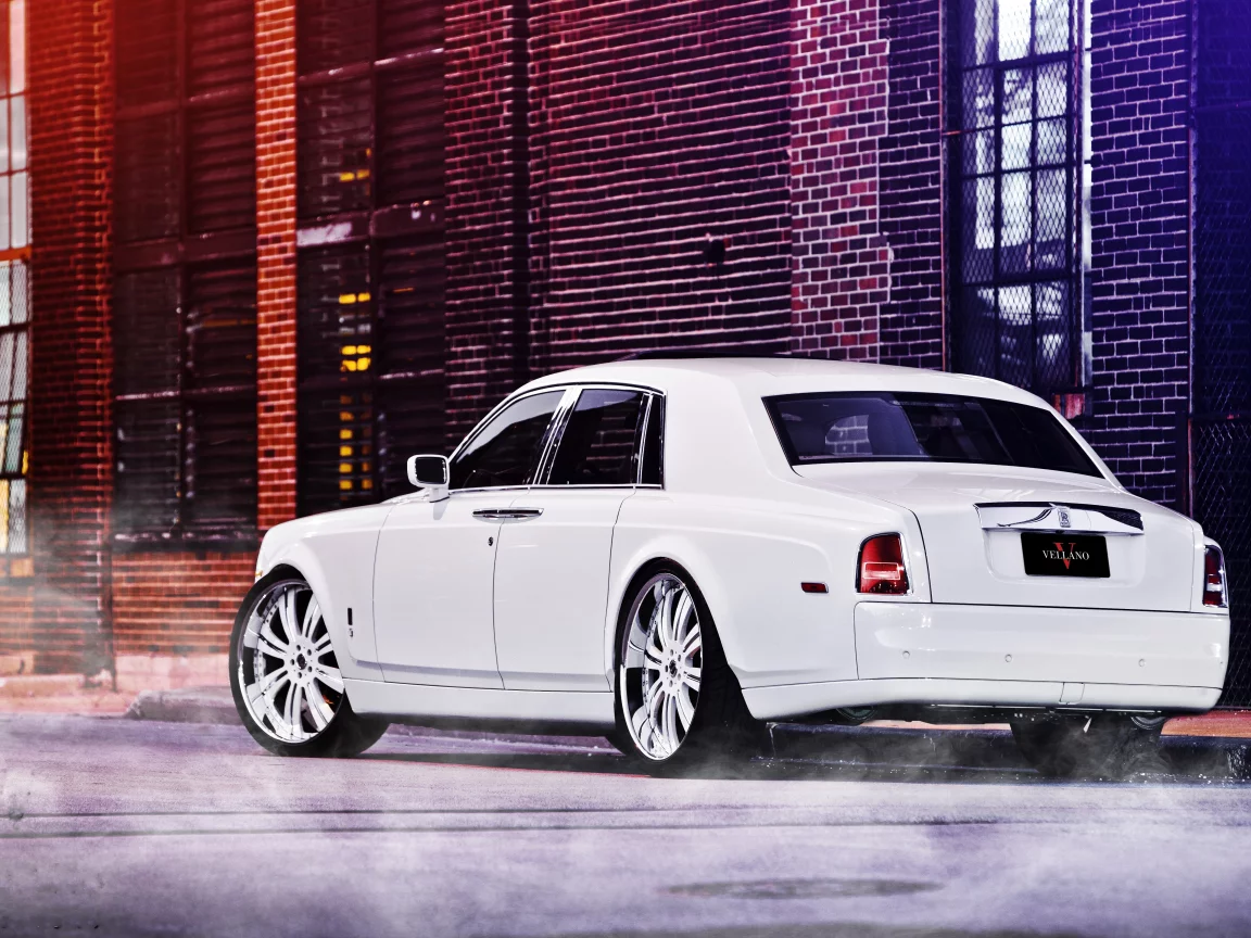 rolls royce, white, phantom, фантом, белый, роллс ройс, street