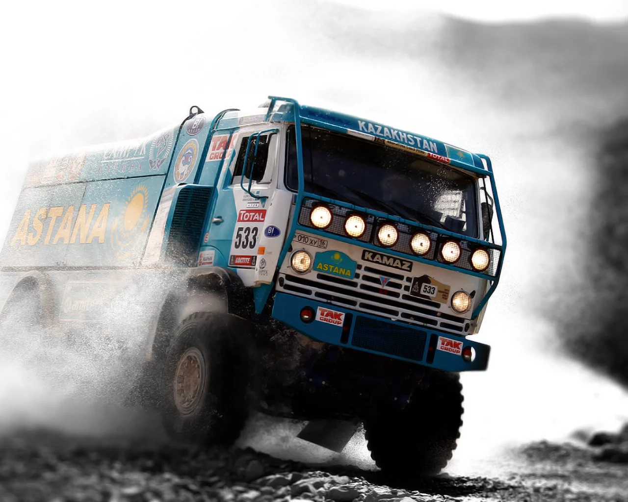 kamaz, передок, dakar, машина, rally, грузовик, камаз, синий