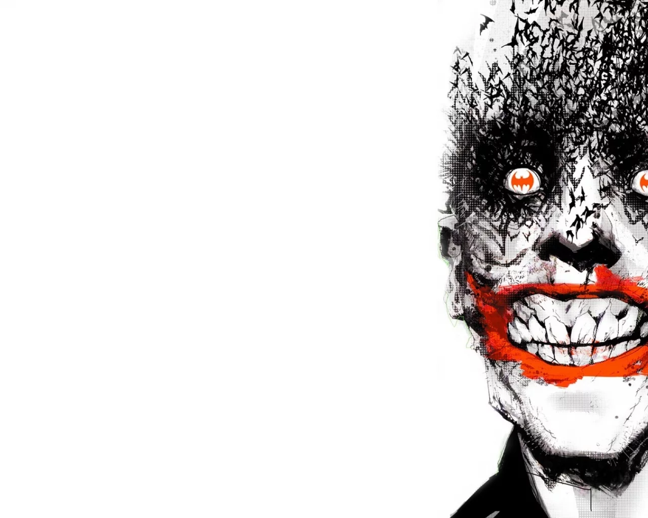 улыбка, batman, летучие мыши, joker