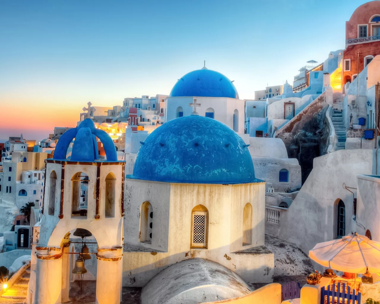 санторини, греция, santorini, oia, greece, вечер, ия, город