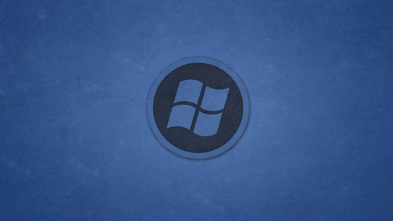синий, круг, windows, лого, logo, винда, темноватый фон