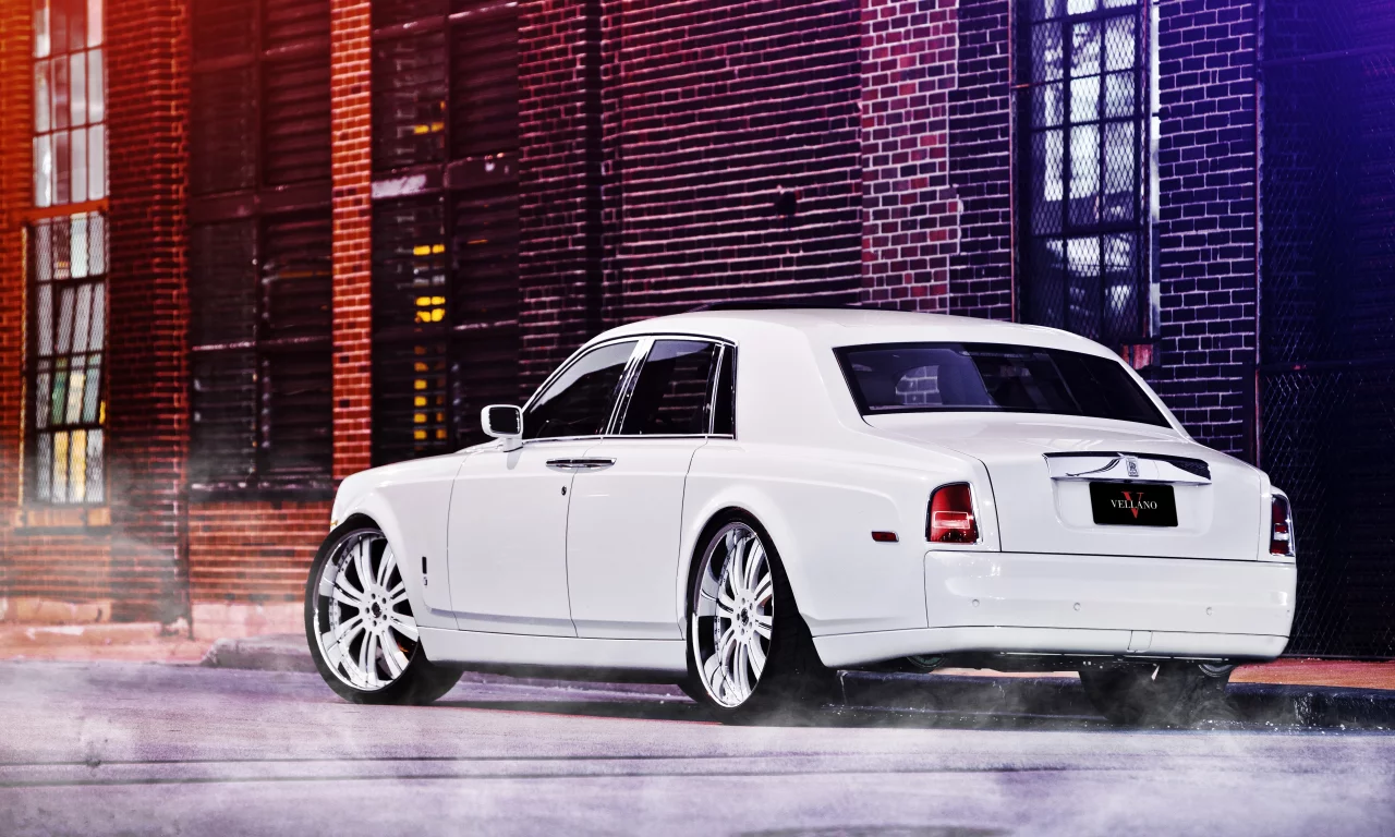 rolls royce, white, phantom, фантом, белый, роллс ройс, street