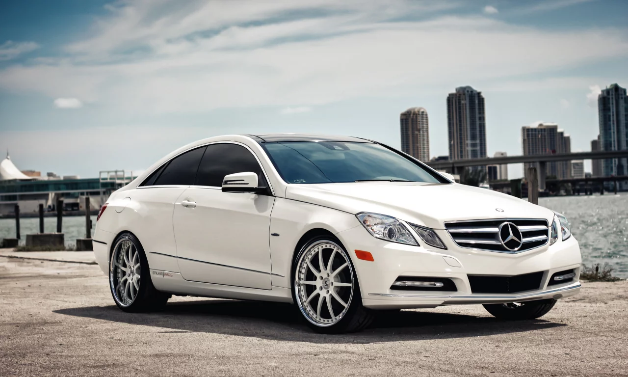 купе, mercedes benz e-class coupe, небоскребы