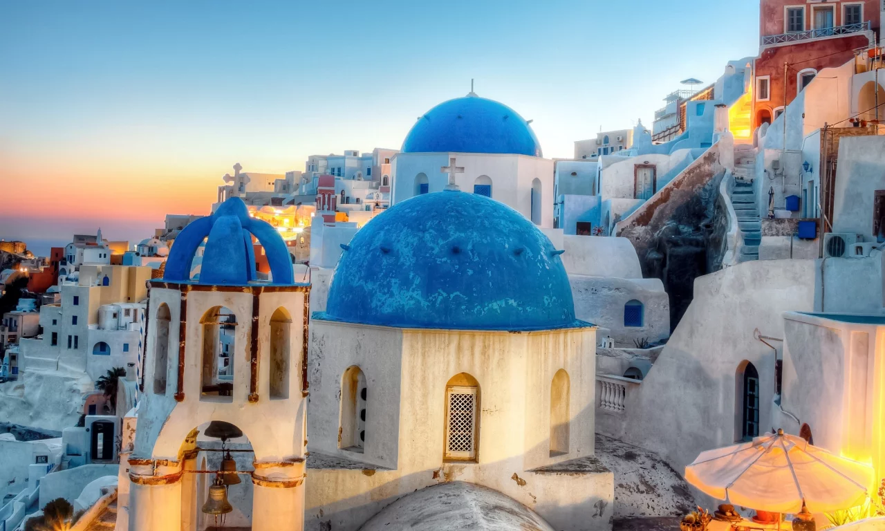 санторини, греция, santorini, oia, greece, вечер, ия, город
