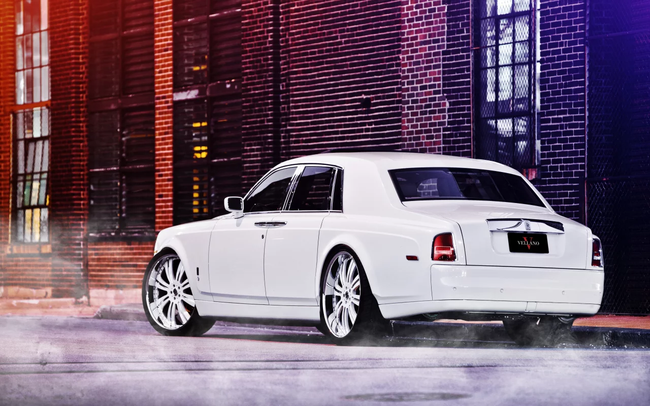 rolls royce, white, phantom, фантом, белый, роллс ройс, street