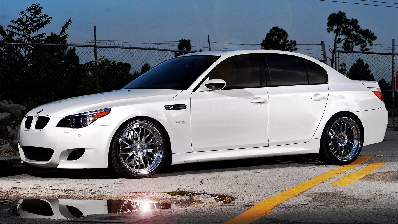 e60, белый, тонированный, bmw, седан, бмв, вид сбоку, white, m5