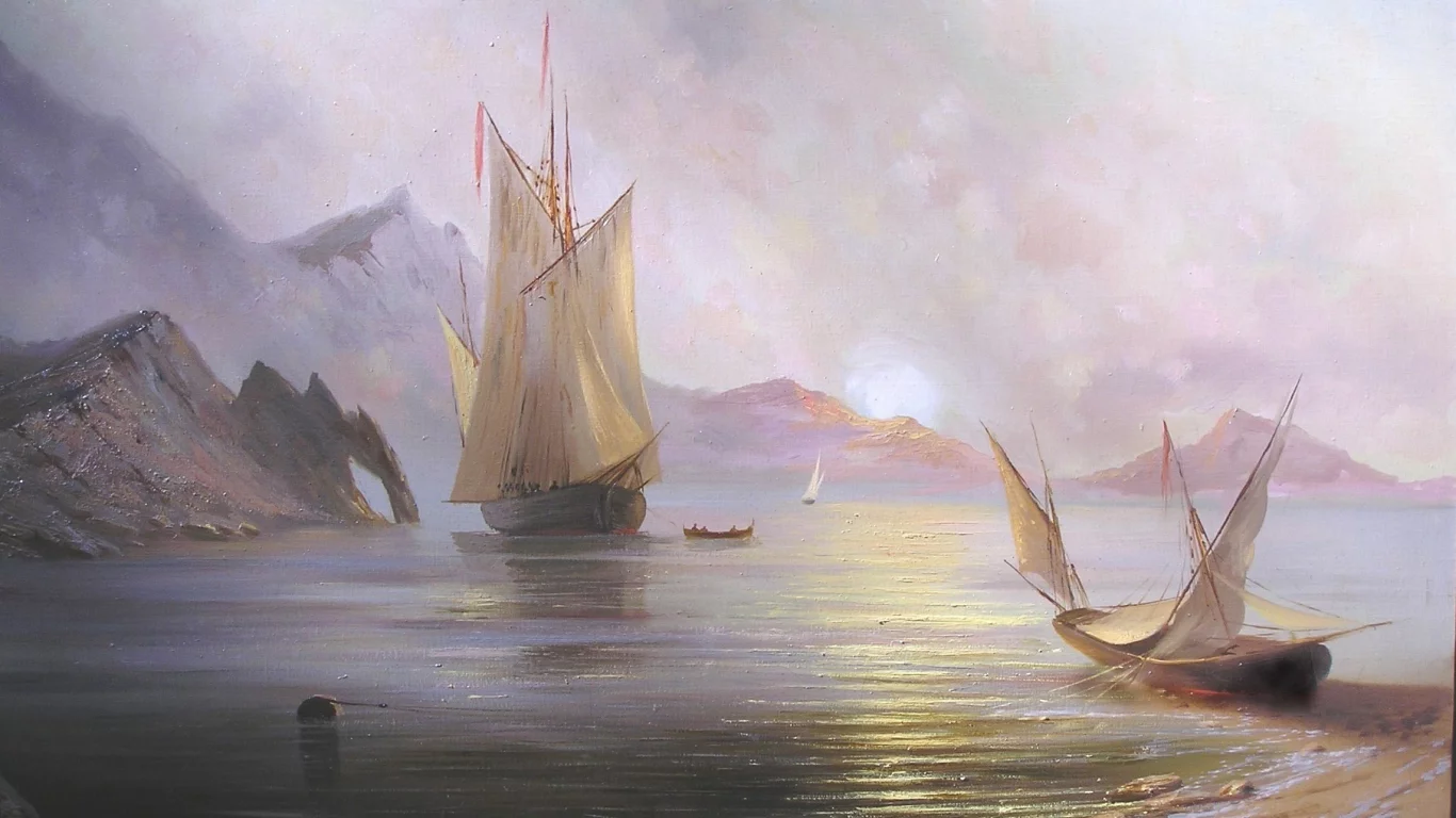 солнце, рассвет на море, милюков александр, пейзаж