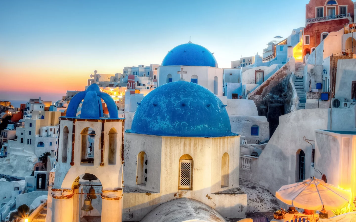 санторини, греция, santorini, oia, greece, вечер, ия, город