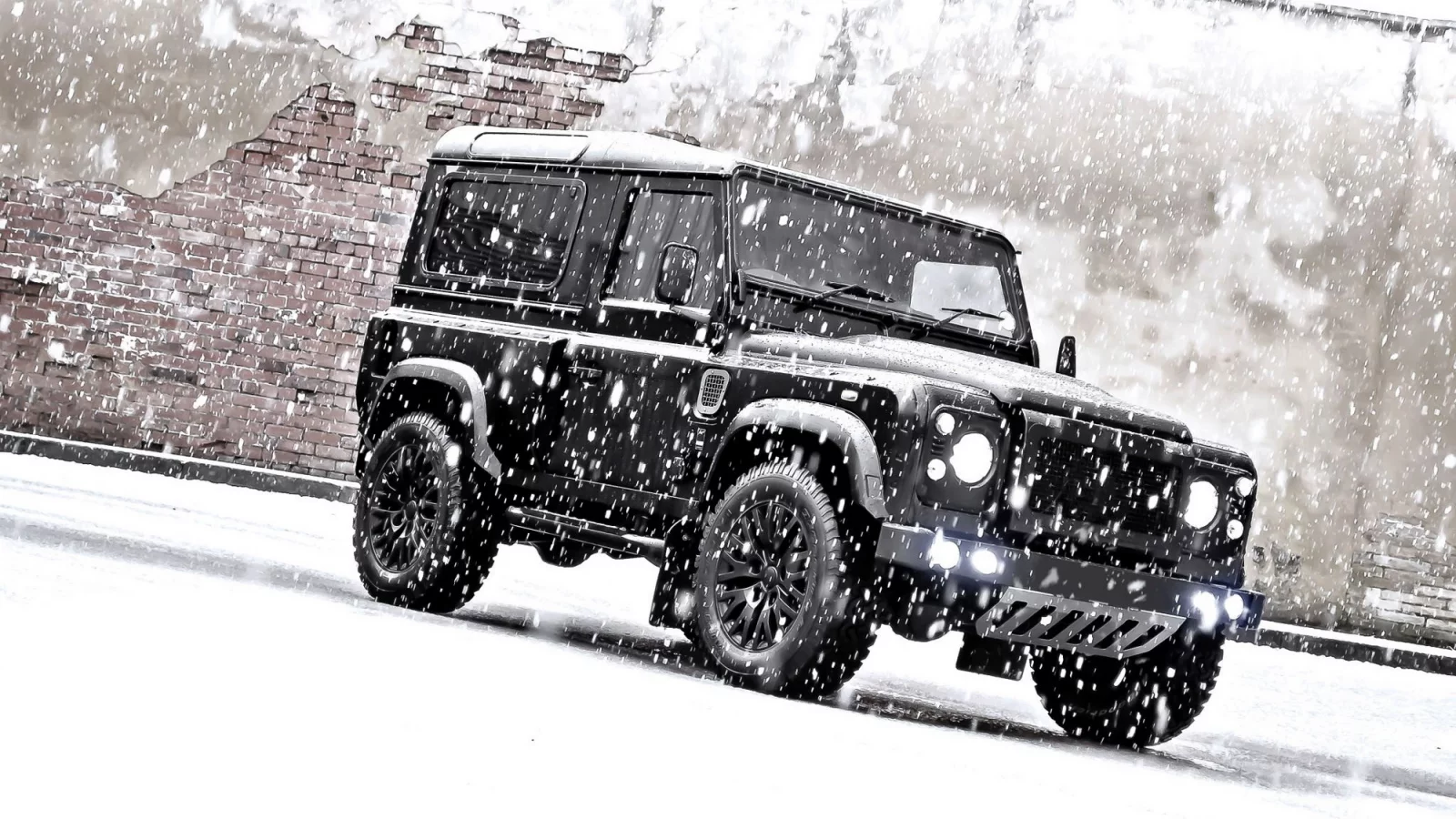 land rover defender, kahn, снег, tuning, ленд ровер, внедорожник, джип