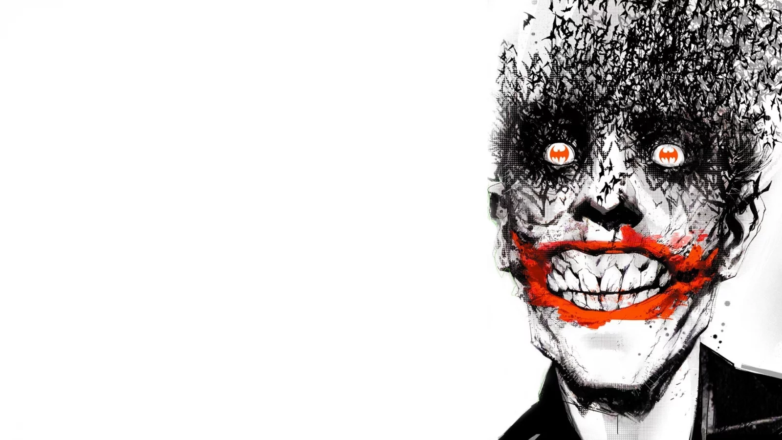 улыбка, batman, летучие мыши, joker