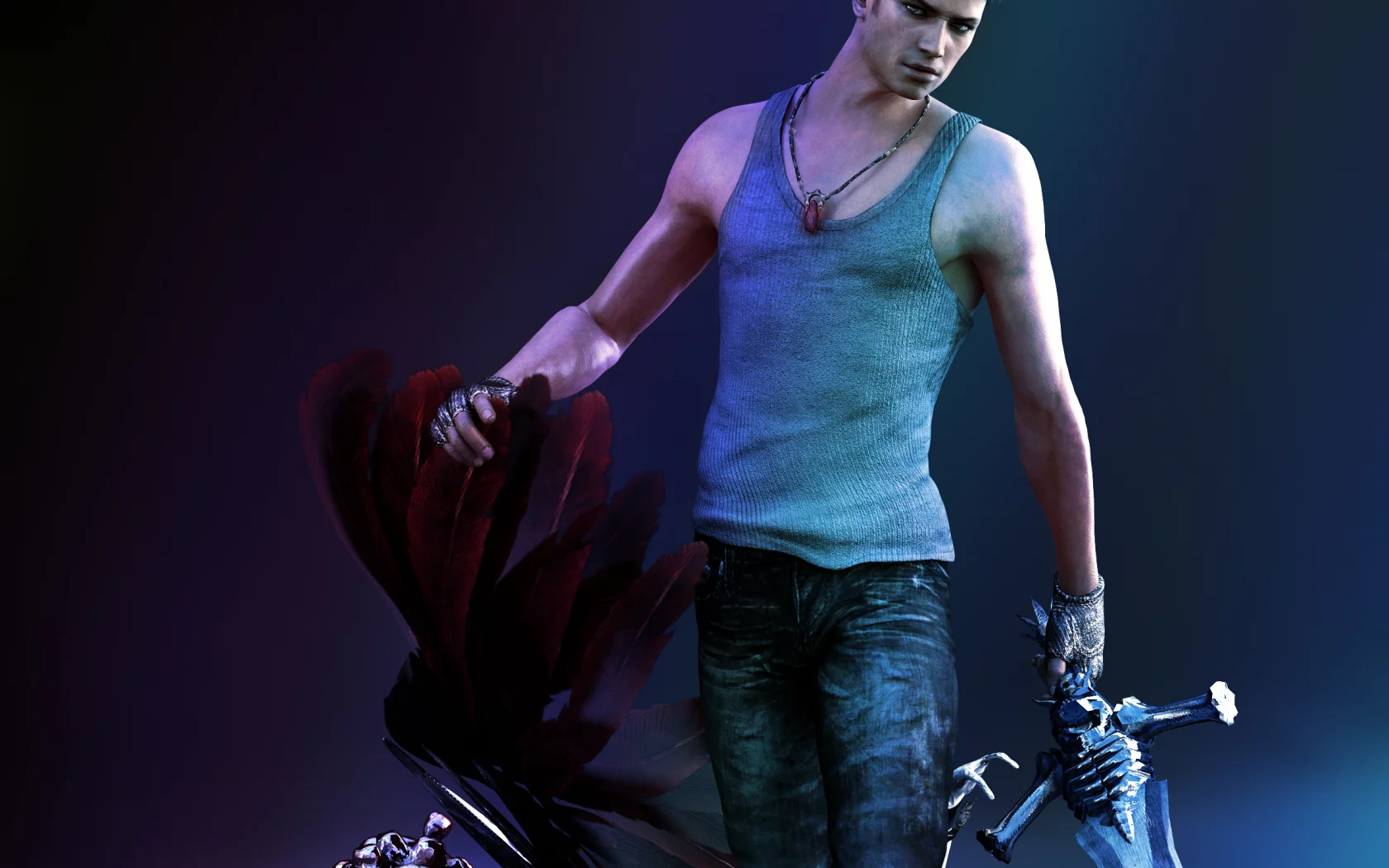 майка, devil may cry 5, взгляд, dante, dmc, убийство, меч, перья