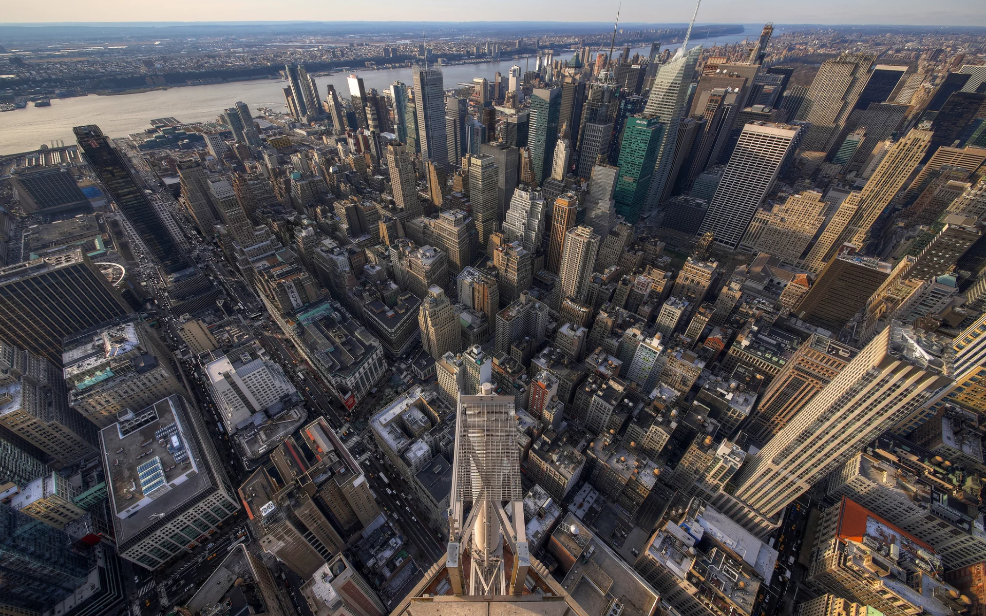 us, панорамма, высота, new york, небоскребы, ny, город
