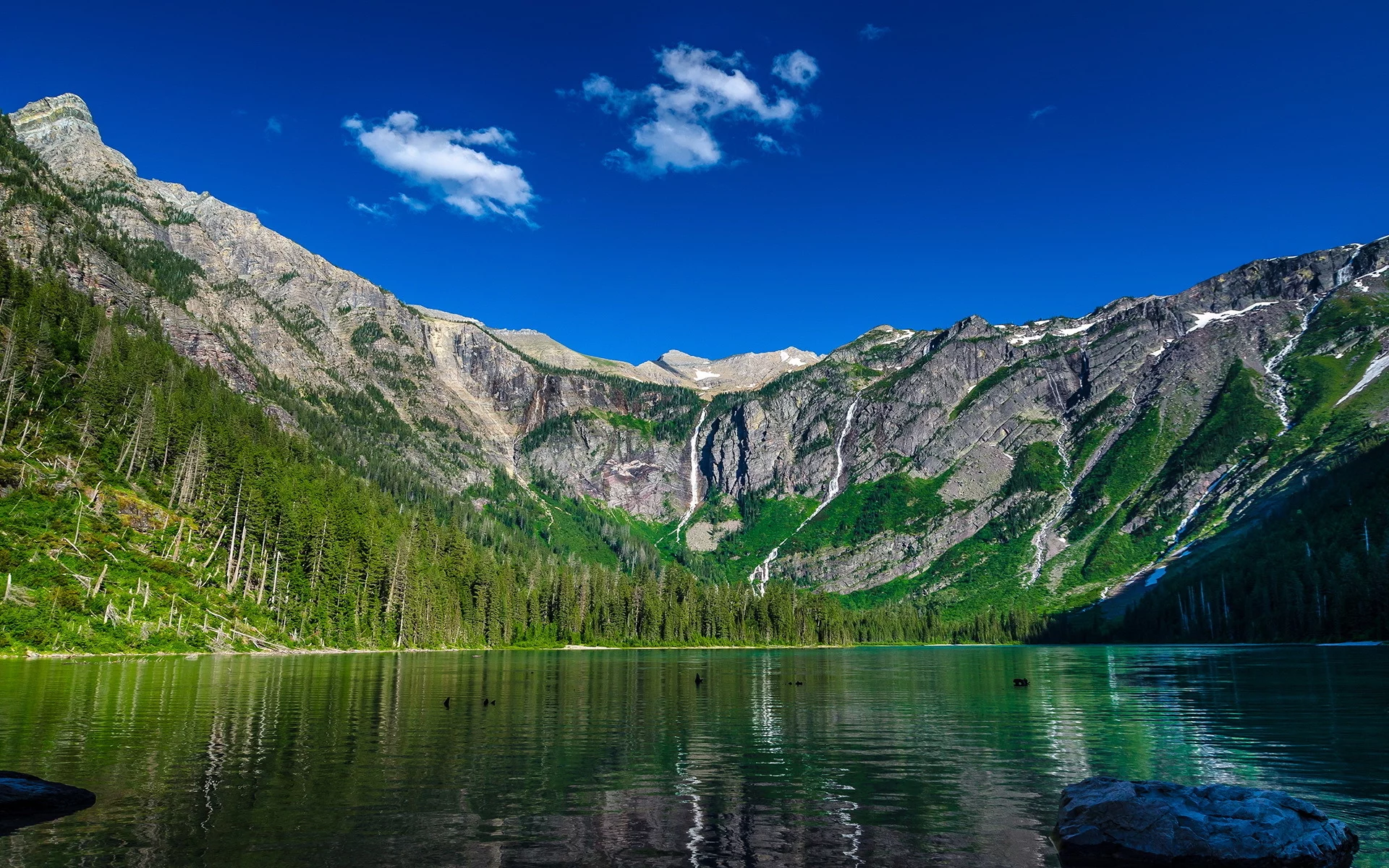 avalanche lake, озеро, природа, горы, nature