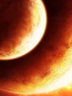 космос, планеты, огонь