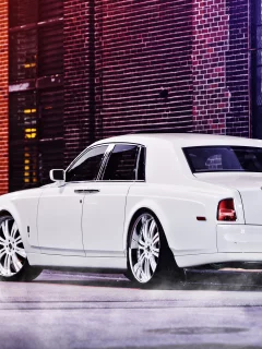 rolls royce, white, phantom, фантом, белый, роллс ройс, street