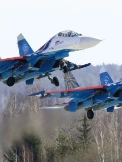 россия, русские витязи, пилотажная группа, су 27, два