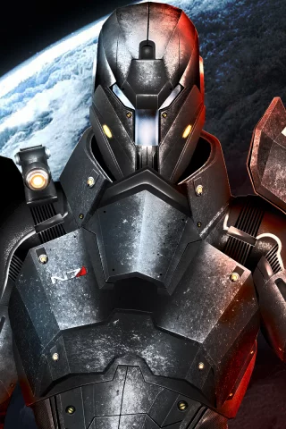 арт, металл, планета, mass effect 3, destroyer, броня, n7