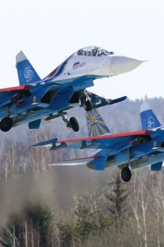 россия, русские витязи, пилотажная группа, су 27, два