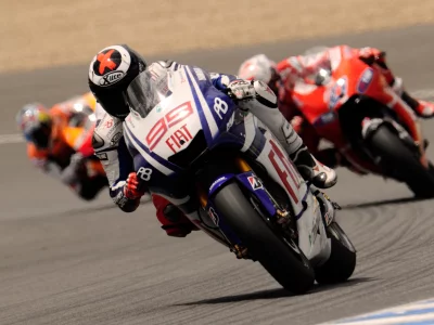 motogp, спорт, мотоцикл, дорога, yamaha, гонщик, скорость