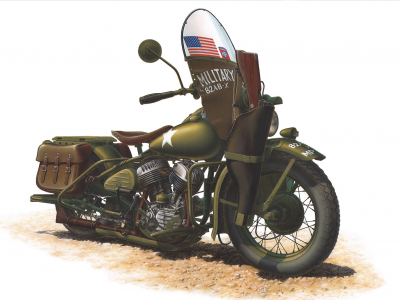 модель, wla, 1942г., арт, мотоцикл, американский, harley-davidson