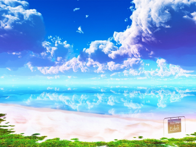 небо, пляж, рай, облака, y-k, пейзаж, море, отражение