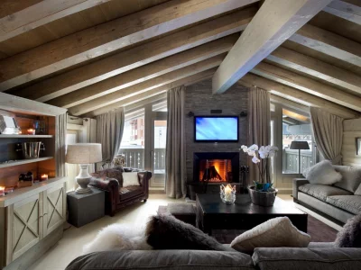 диваны, телевизор, кресло, камин, столик, home, houses, interior