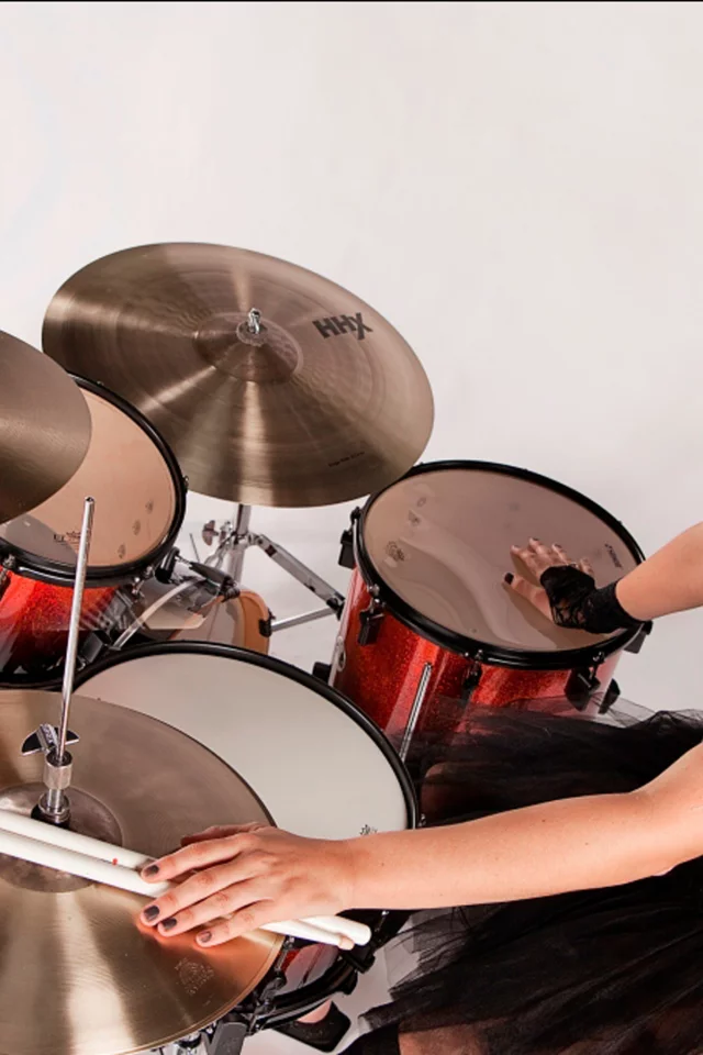 emmanuelle caplette, profesionnal, drum, musician, девушка, on, drummer