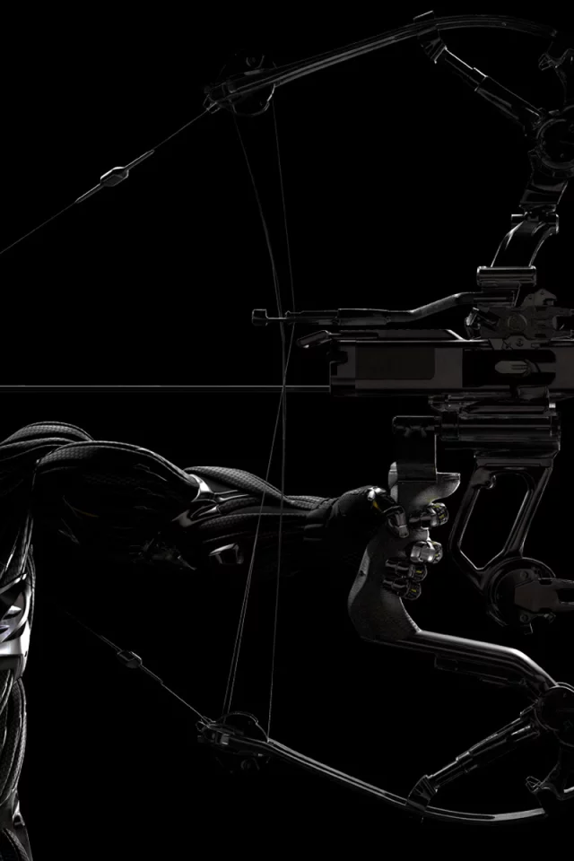 броня, crysis 3, темный фон, лук, мужчина