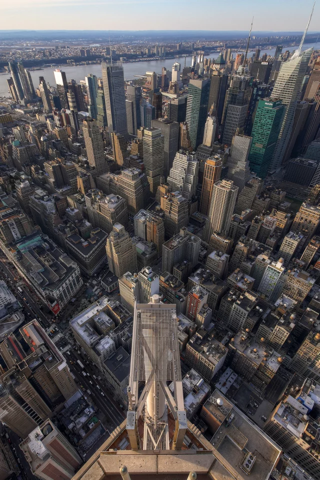 us, панорамма, высота, new york, небоскребы, ny, город